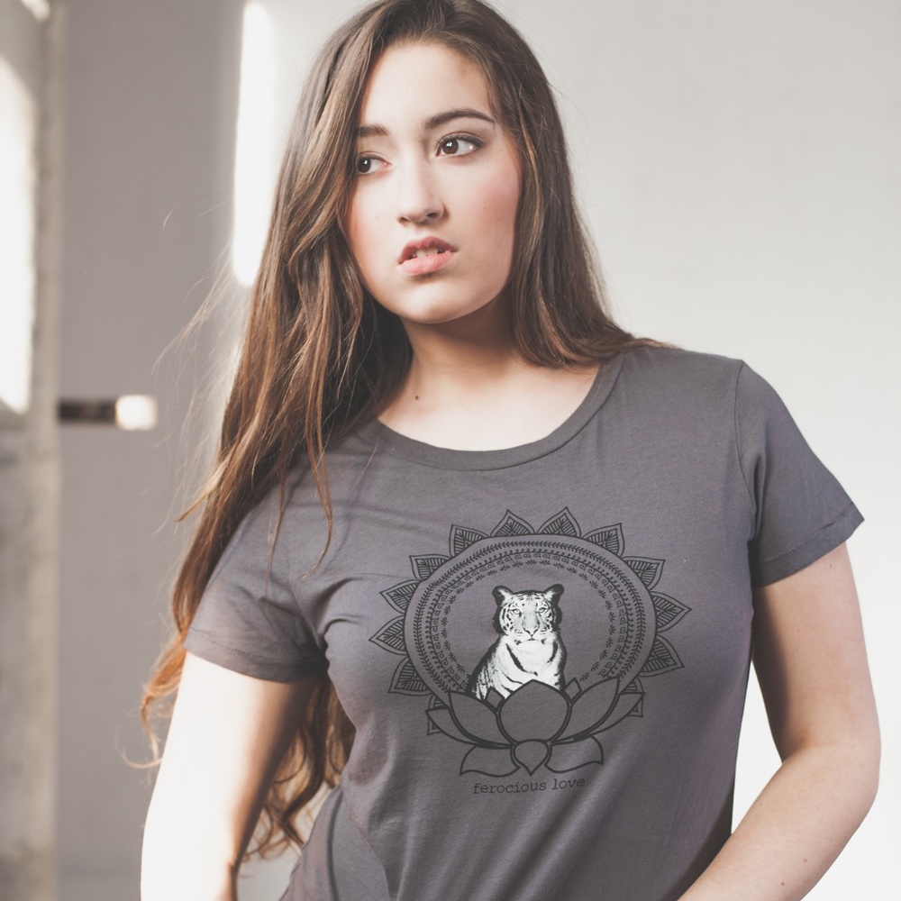 Tiger Cub Lotus Flower T-Shirt